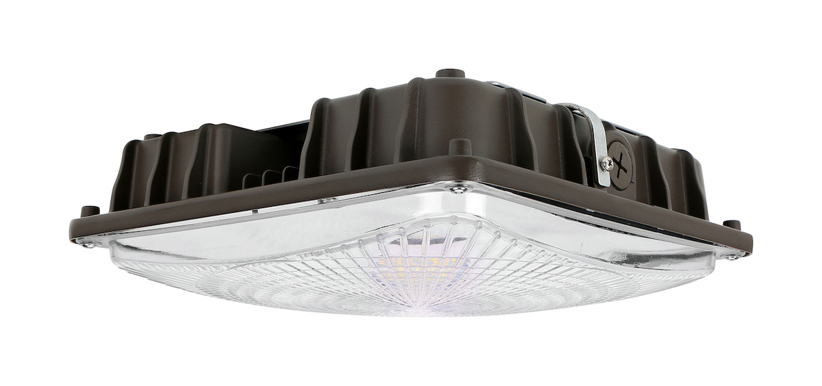 4PK 40W SQUARE CANOPY LIGHT-BRONZE 50K