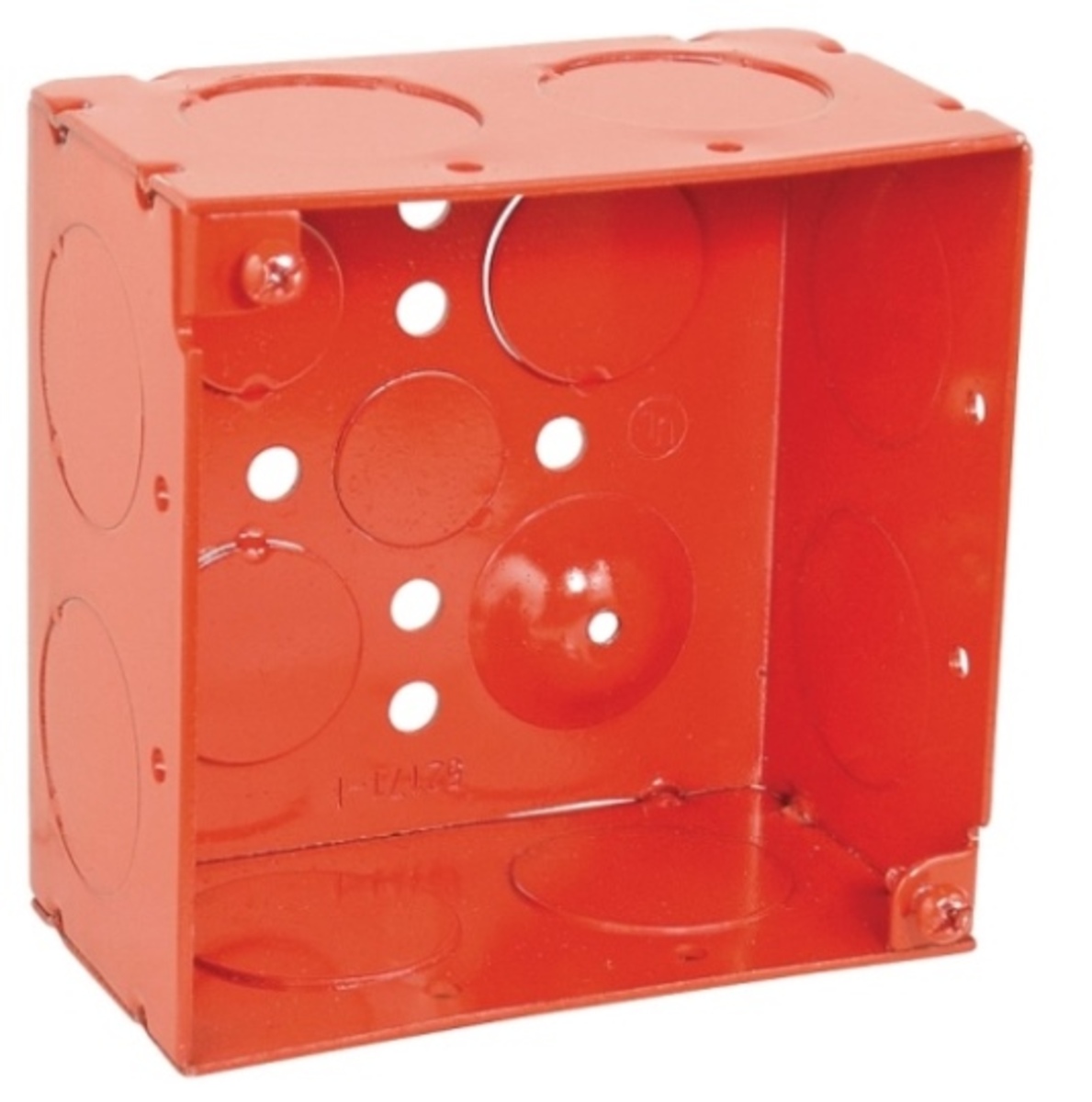 4" Square Life Safety Box, 2-1/8" Deep - Welded, W/Conduit KO's