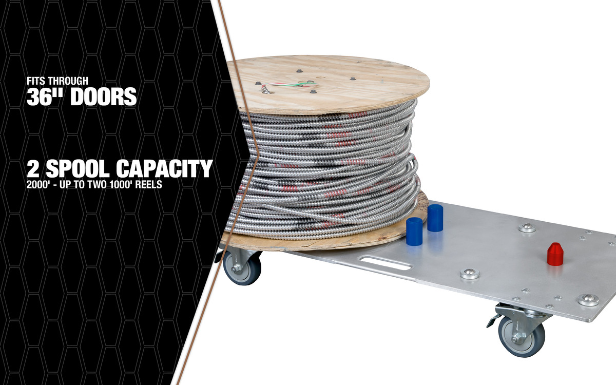 MH9120 TWO REEL CABLE DOLLY