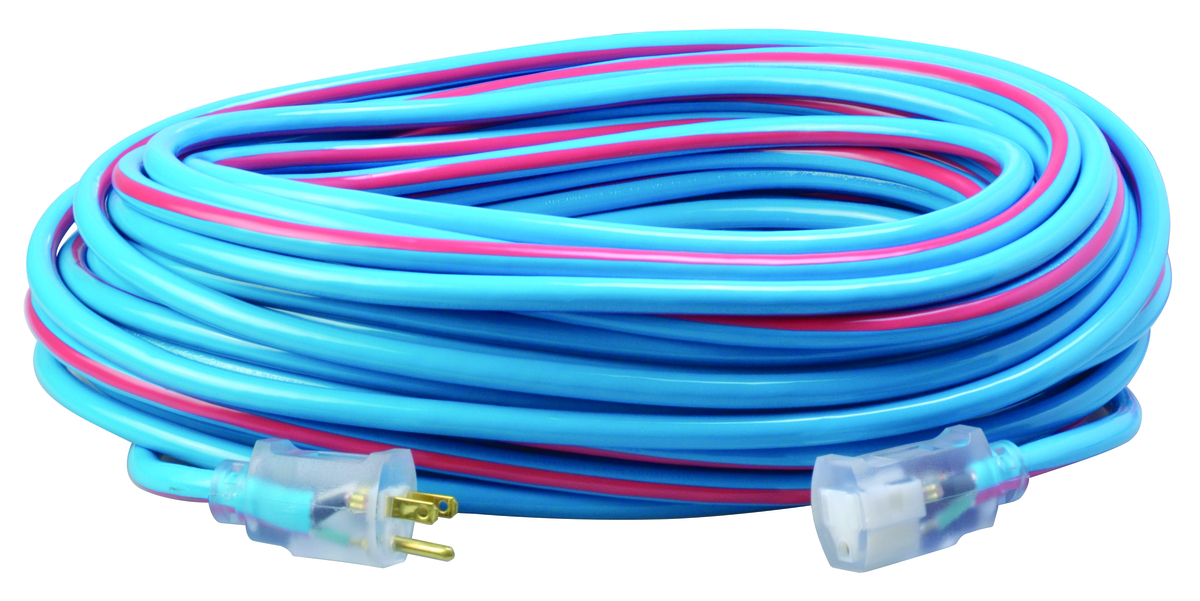 Southwire Cordset 12/3 50' Red, White, and Blue Lighted End