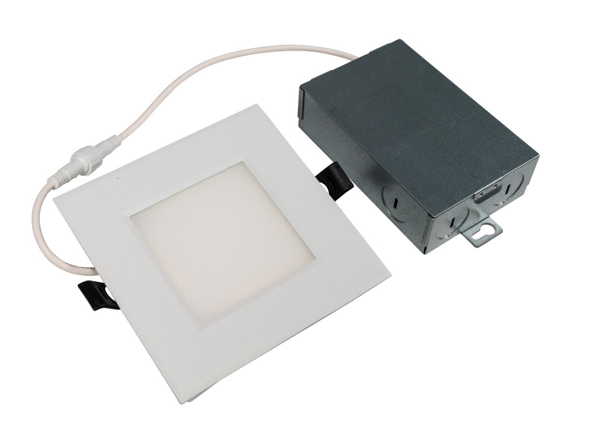 8PK 4" SQ 7W 5CCT SELECT DOWNLIGHT2700K/3000K/3500K/4000K/5000K120V 590L 90CRI DIMMABLE