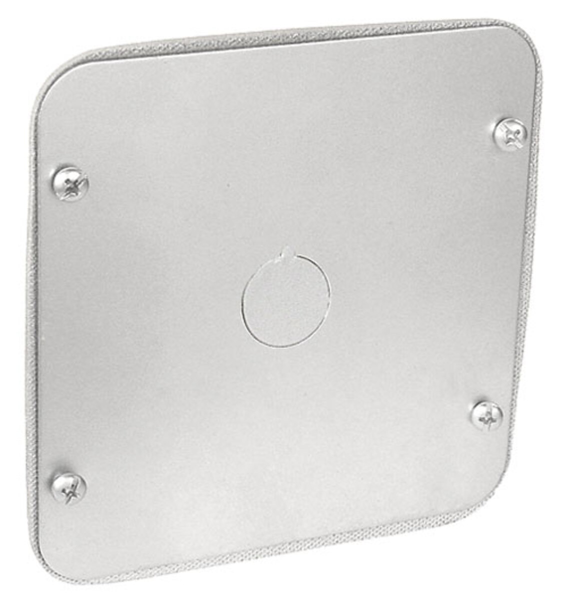 4-11/16" Square Plenum Blank Cover - W/ 1/2" Knockout - Stainless Steel