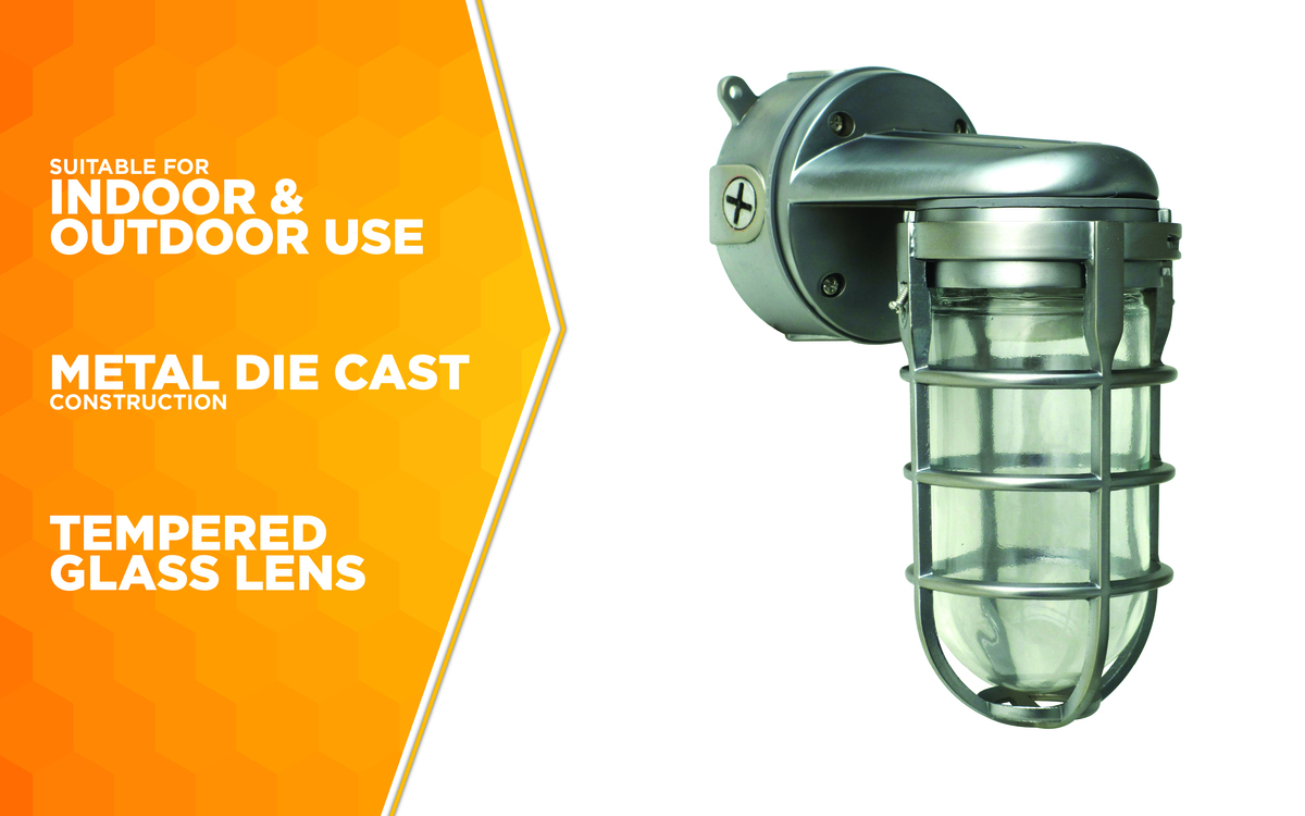INDUSTRIAL WALL LIGHT BRUSHED STEEL