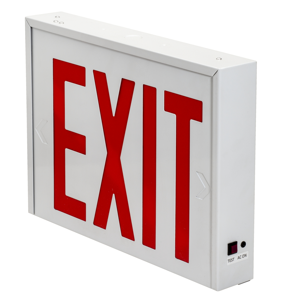 4PK STEEL LED RED EXIT, NYC APPROVED