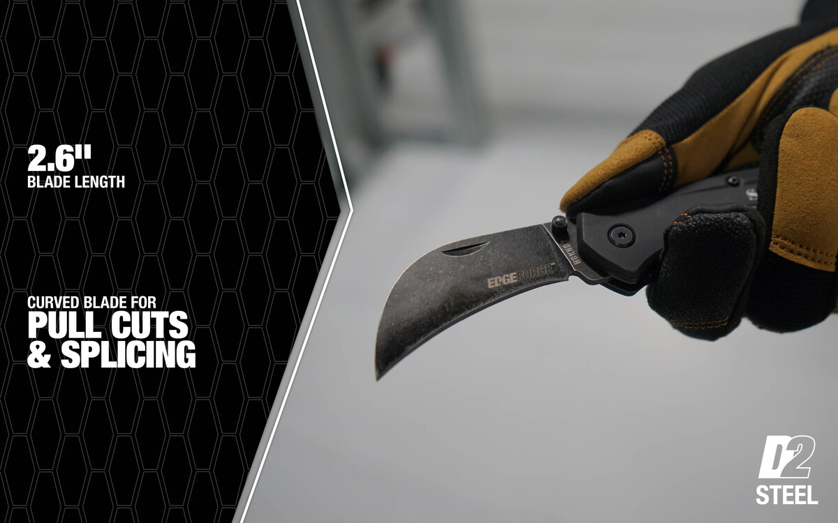 HBKND2, FOLDING KNIFE HAWKBILL D2