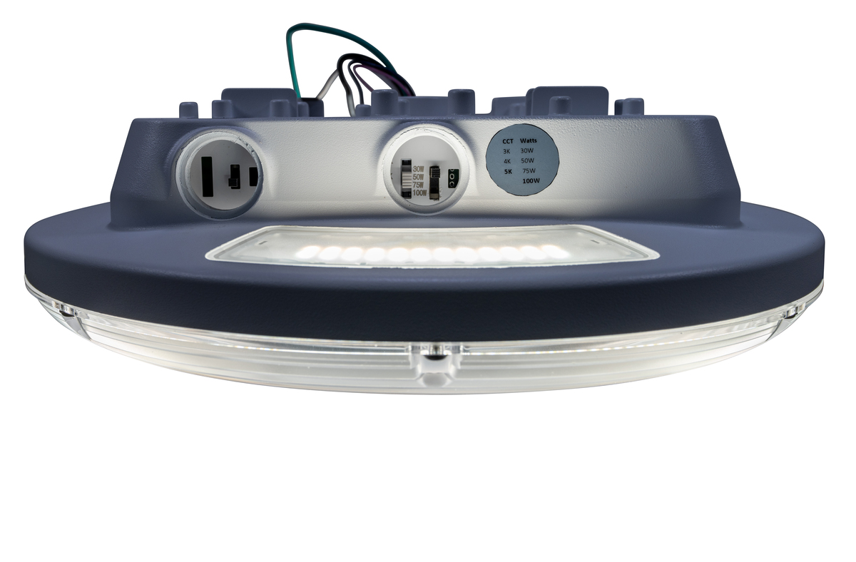 4PK LED 100WPCS WHITE CANOPY LIGHT WITH EMERGENCY BATTERY BACKUPDIRECT/INDIRECT LIGHT30/50/75/100W 4,190/6,960/10,125/13,310 LUMENS3000/4000K/5000K DIMMABLE