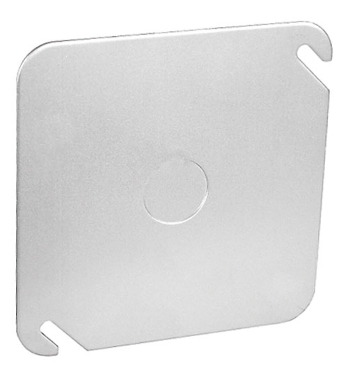 4" Square Blank Cover - W/ 1/2" Knockout