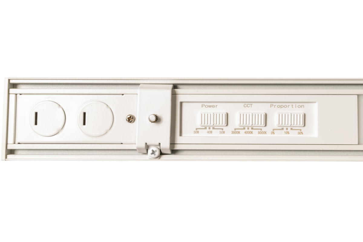 12PK 4FT 50W POWER & CCT SELECTABLE ARCHITECTURAL LINEARSTRIP-DIRECT/INDIRECT LIGHT-WHITE30/40/50W 3,870/5,080/6,250 LUMENS3500K/4000K/5000K 120-277VDIMMABLE 0-10V