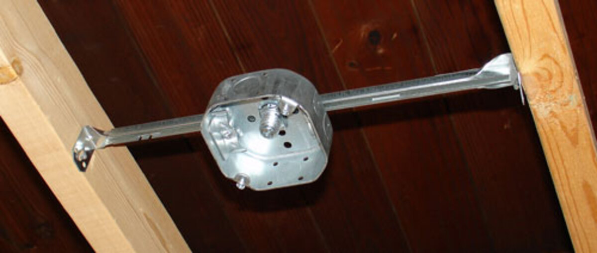 4" Octagon Box, 1-1/2 Deep - Drawn, W/Romex Clamps, Bar Hanger Assembly And Fixture Ears 3-1/2" O.C.