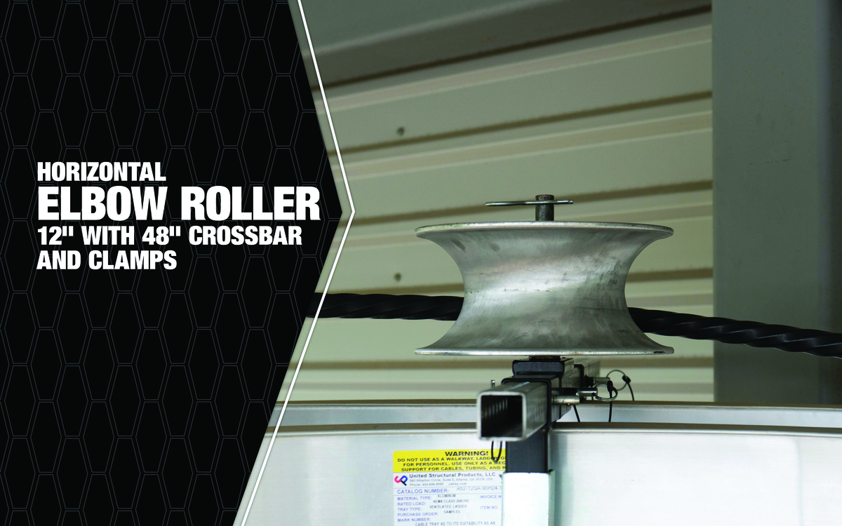 Horizontal Elbow Roller 12" w/ 48" Crossbar and Clamps