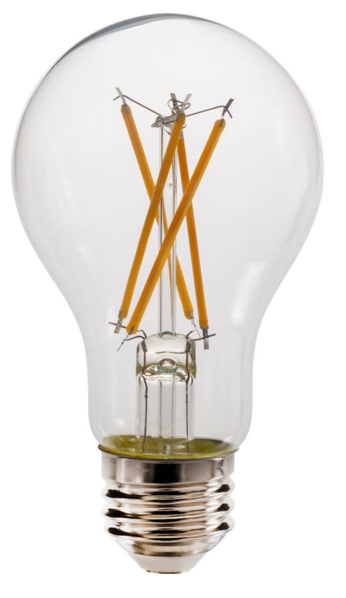 LED A19 Lamp 8W, Antique Clear Filament, 2700K, 80CRI Dimmable