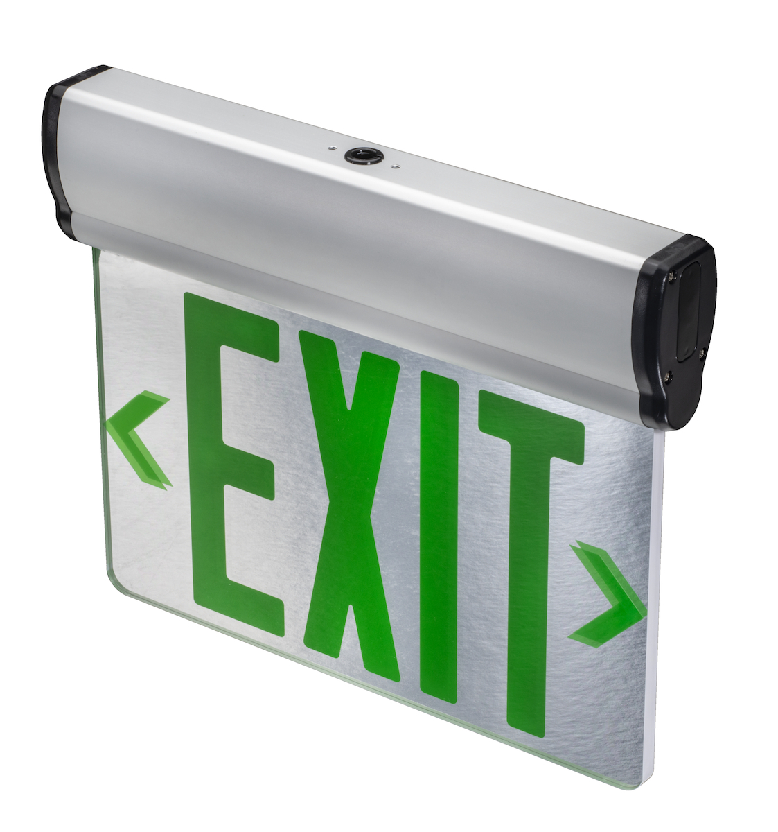 6PK LED GREEN EDGELIT EXIT SIGN-MIRROR
