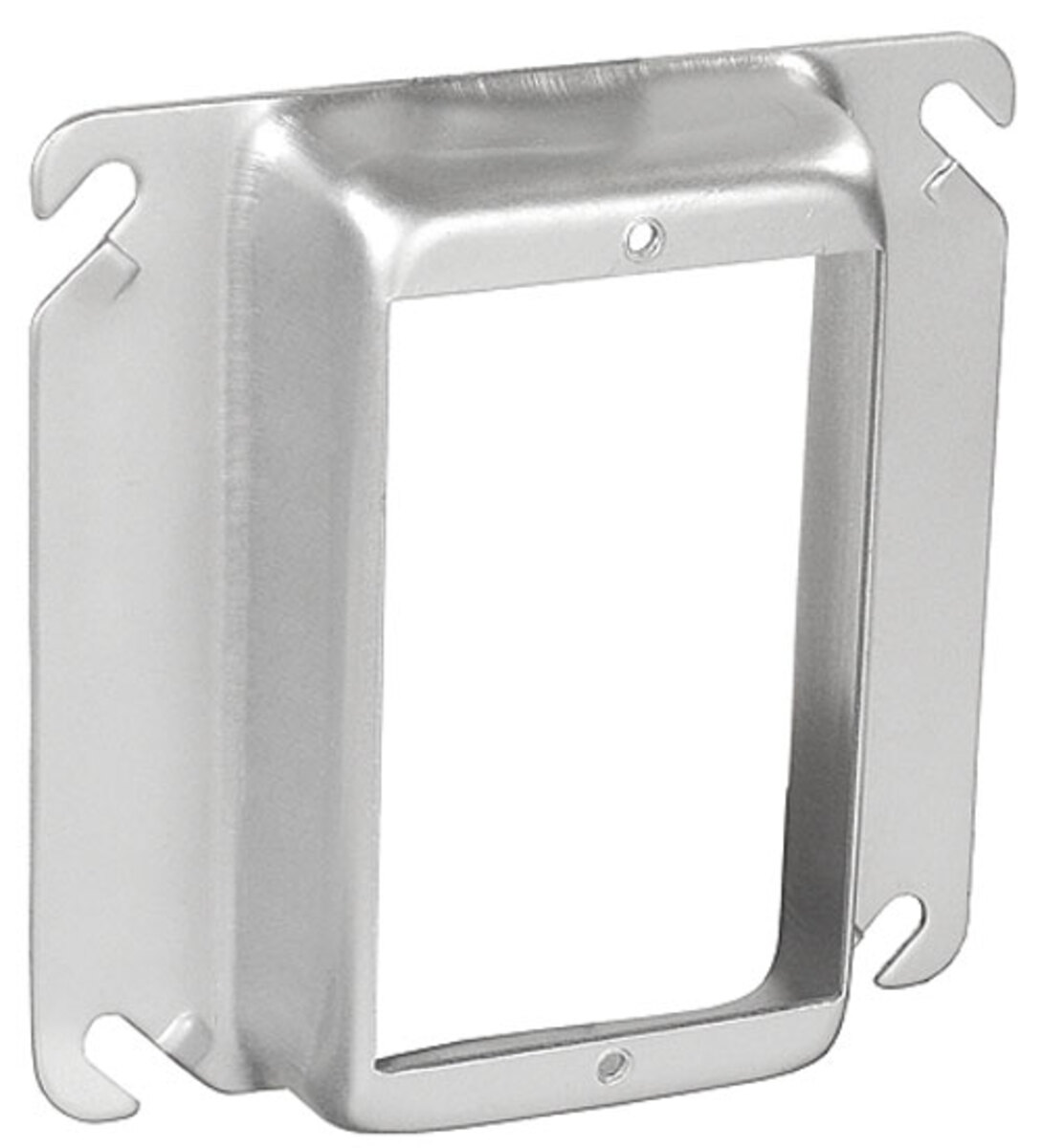 4" Square One Gang Device Ring - 1" Raised