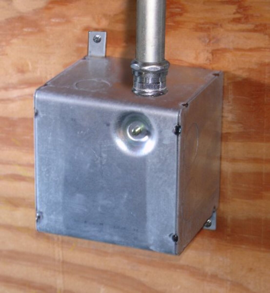 4" Square Concrete Slab Box, 3-1/2" Deep - Welded, W/Conduit KO's