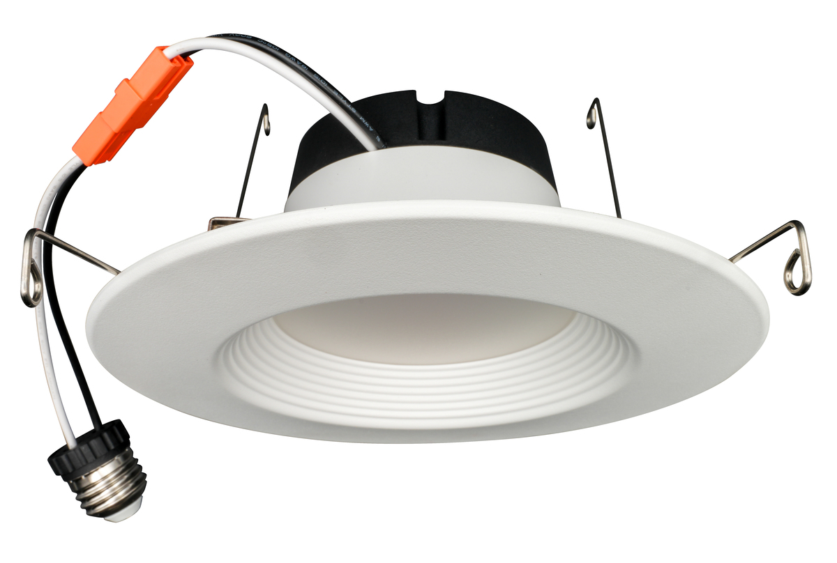 "6PK LED 6"" 12W RECESSED BAFFLE TRIM-3000K1,080LUMENS 120V 90CRI DIMMABLE50,000HRWHITE FINISH"