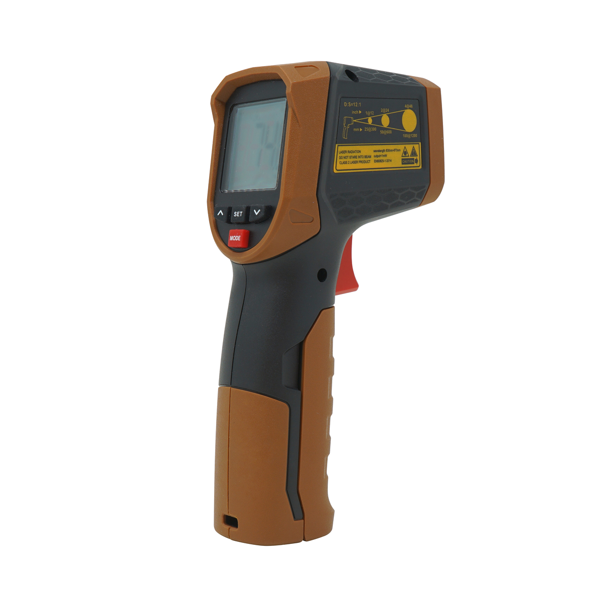 12:1 Wide-Range Infrared Thermometer with Star Burst Laser Targeting