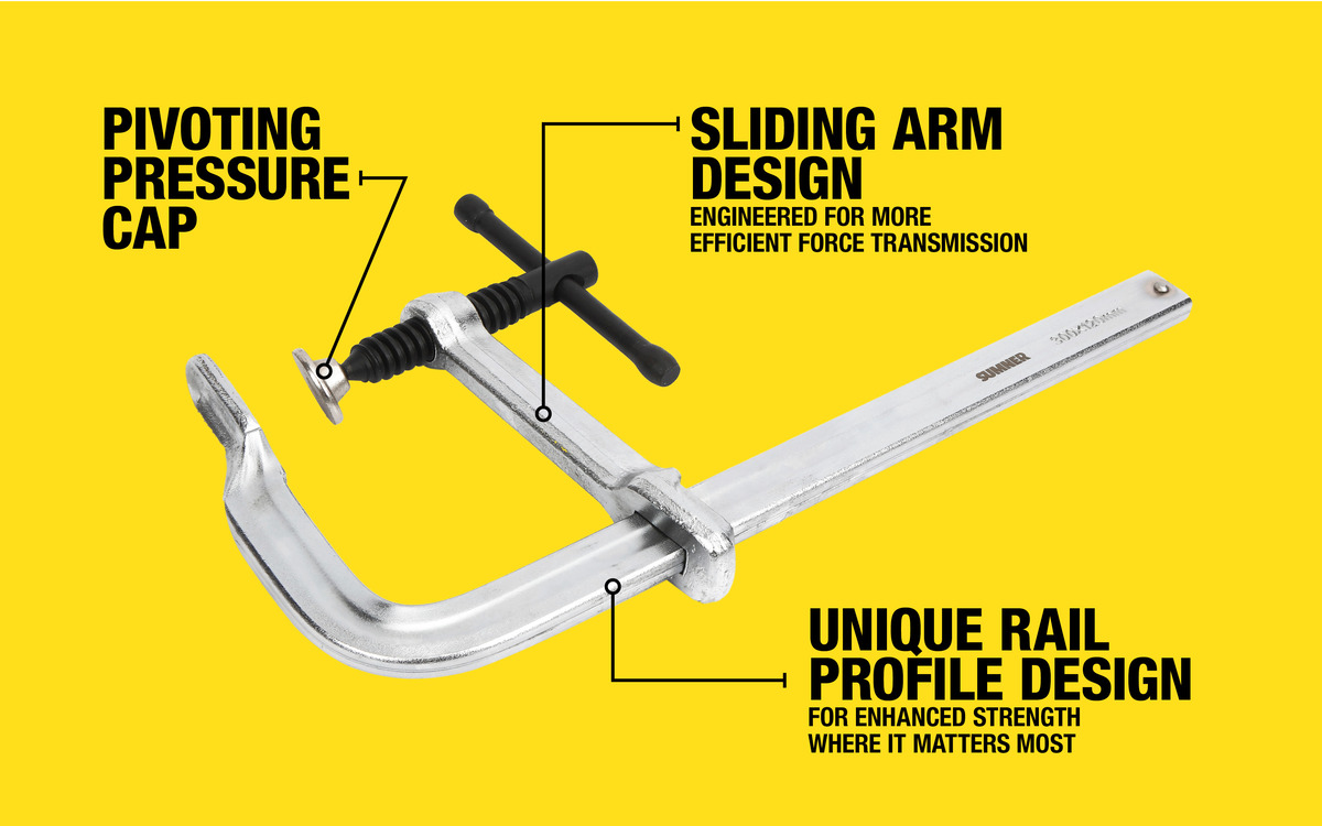 WHT, 12" F CLAMP