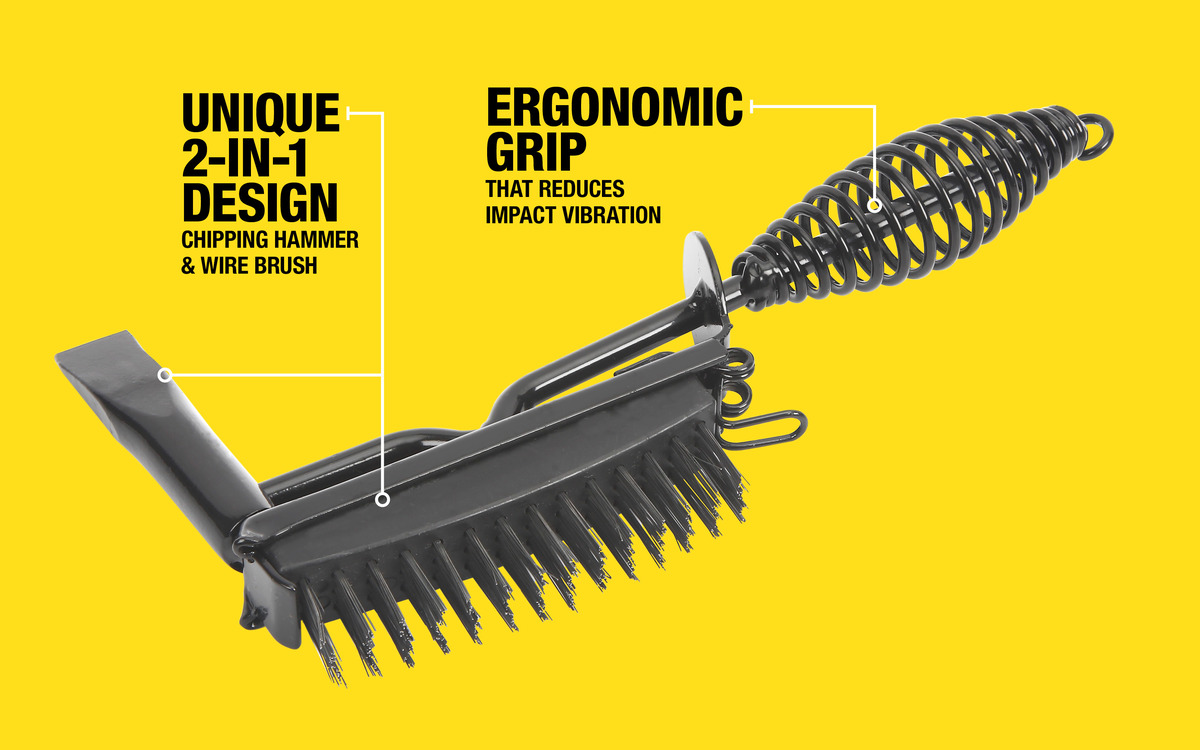 WHT, CHIPPING HAMMER W WIRE BRUSH