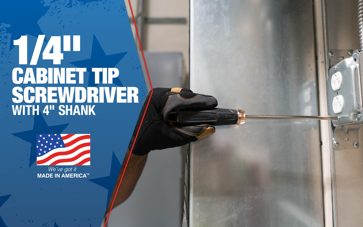 Southwire 1/4-in Cab Tip Screwdriver W/4-in Shank Southwire 1/4-in Cab Tip Screwdriver W/4-in Shank