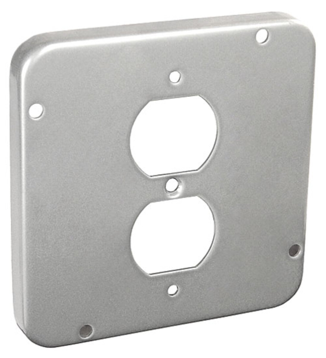 Set of 10 4" Square 1/2" Raised Two Duplex Receptacle Industrial Surface Cover 