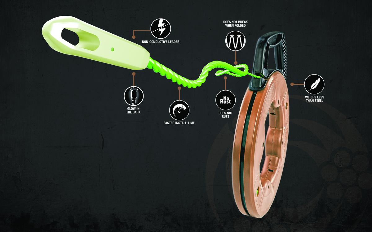 Non conductive sales fish tape