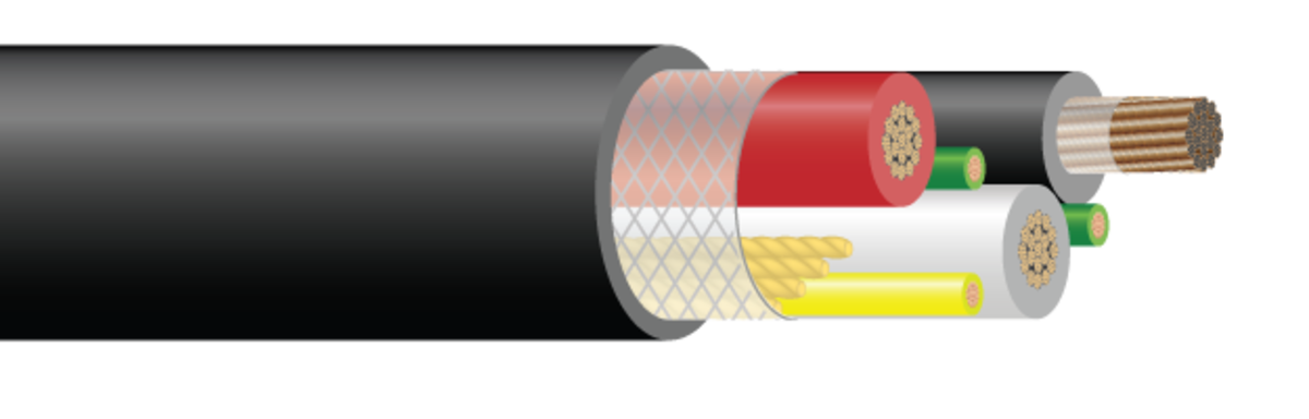 SPEC 44140 3/C CU 2000V EPDM/CPE Type G-GC Industrial Grade Cable 90°C ...