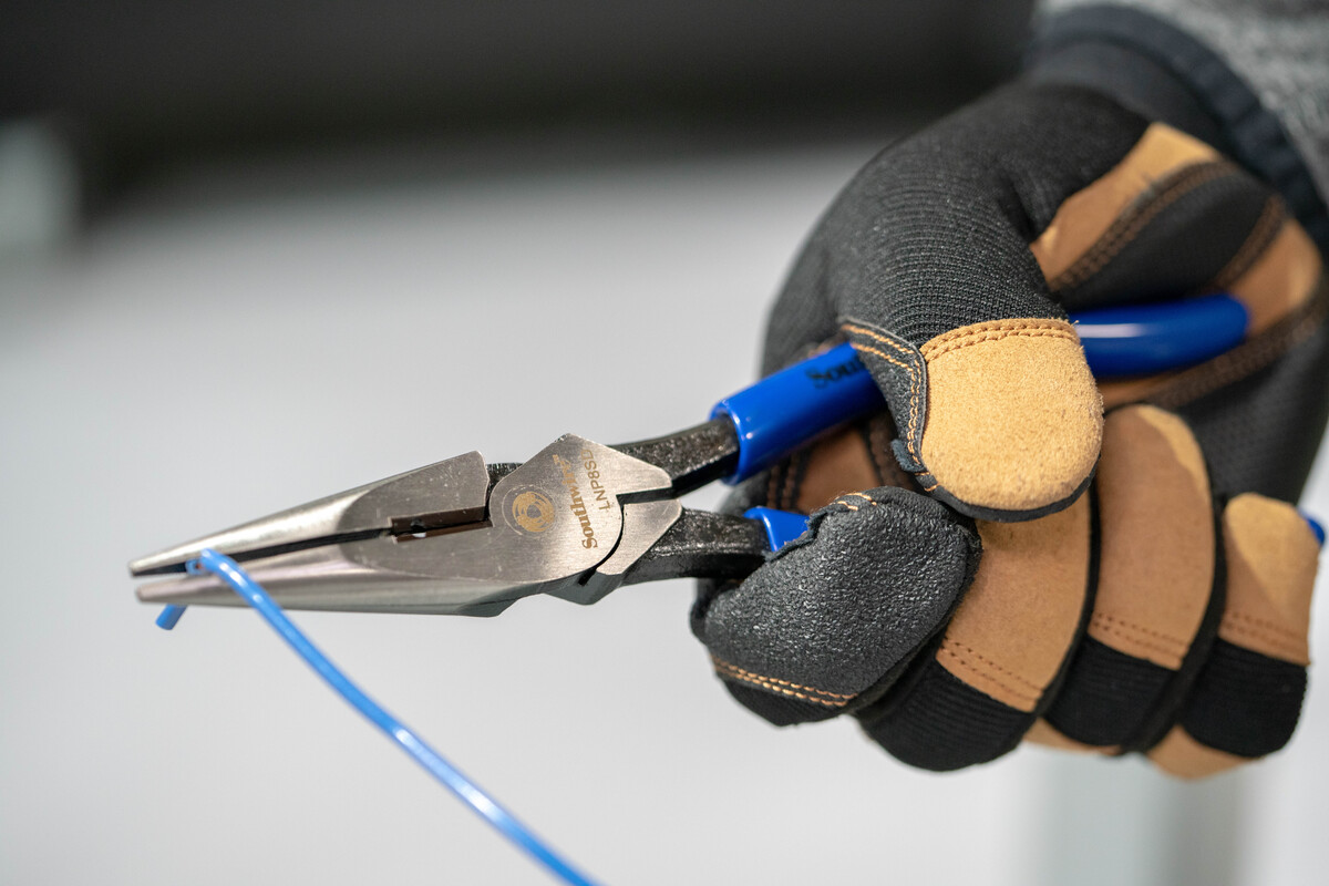 Needle nose pliers used for clearance