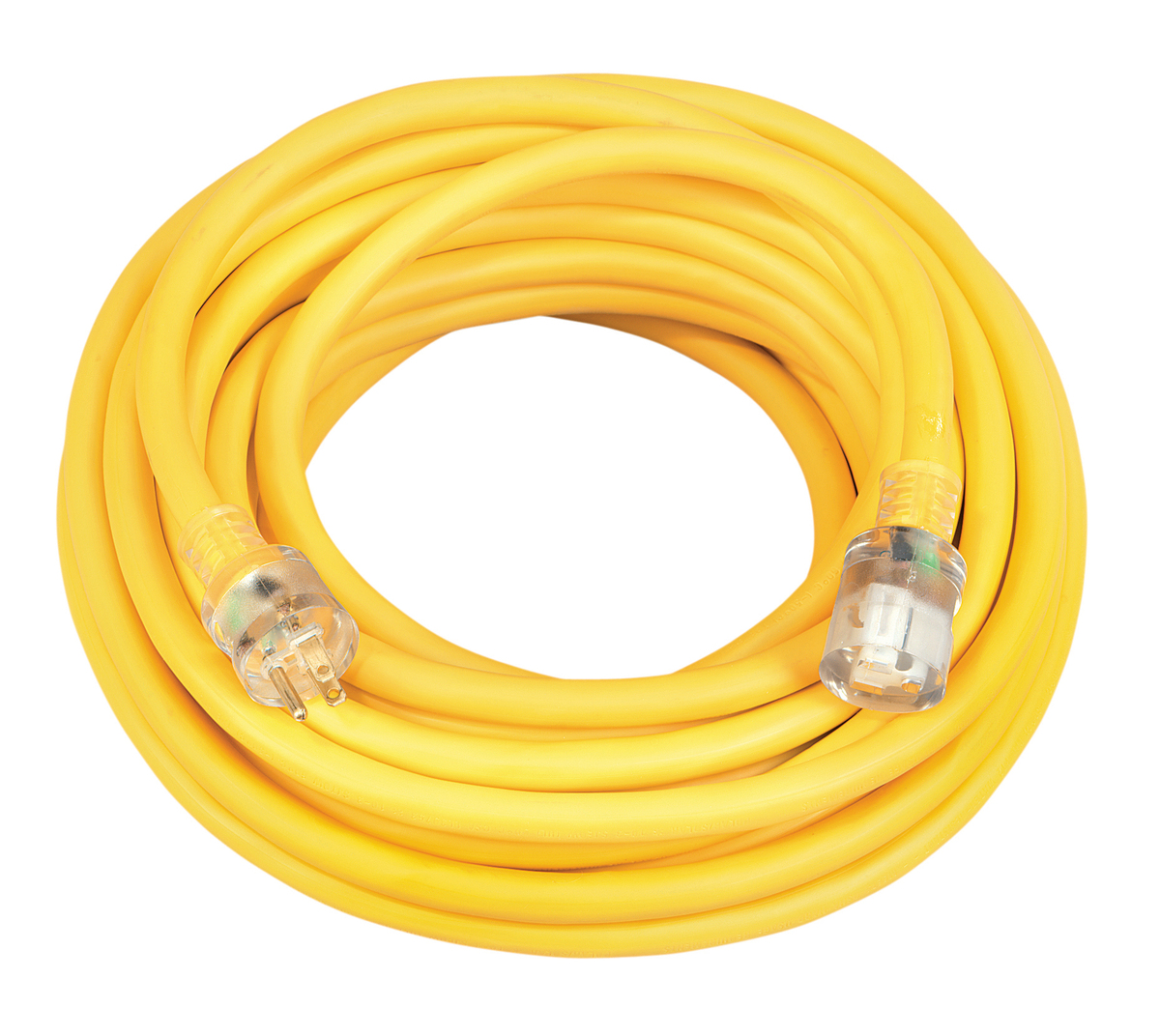SOUTHWIRE, 10/3 SJTW 50' YELLOW OUTDOOR EXTENSION CORD WITH POWER