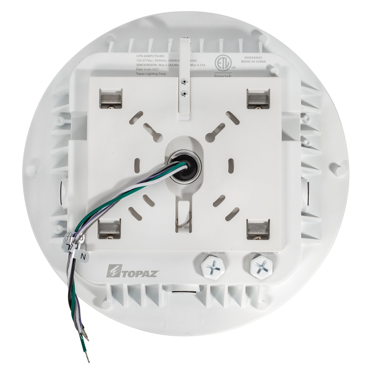 3PK 30/40/60W POWER&CCT SELECT CANOPY-WH
