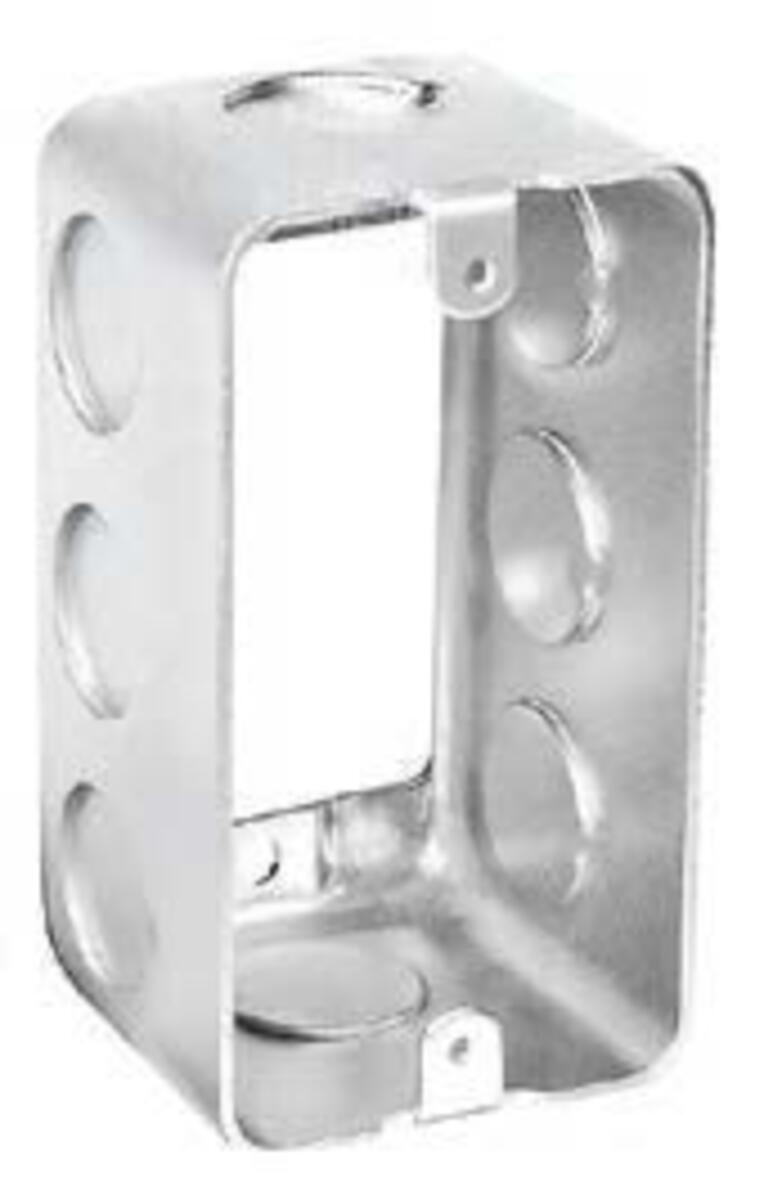 Handy Box Extension Ring, 2-1/8" Deep - Drawn W/ Conduit KO's - Stainless Steel