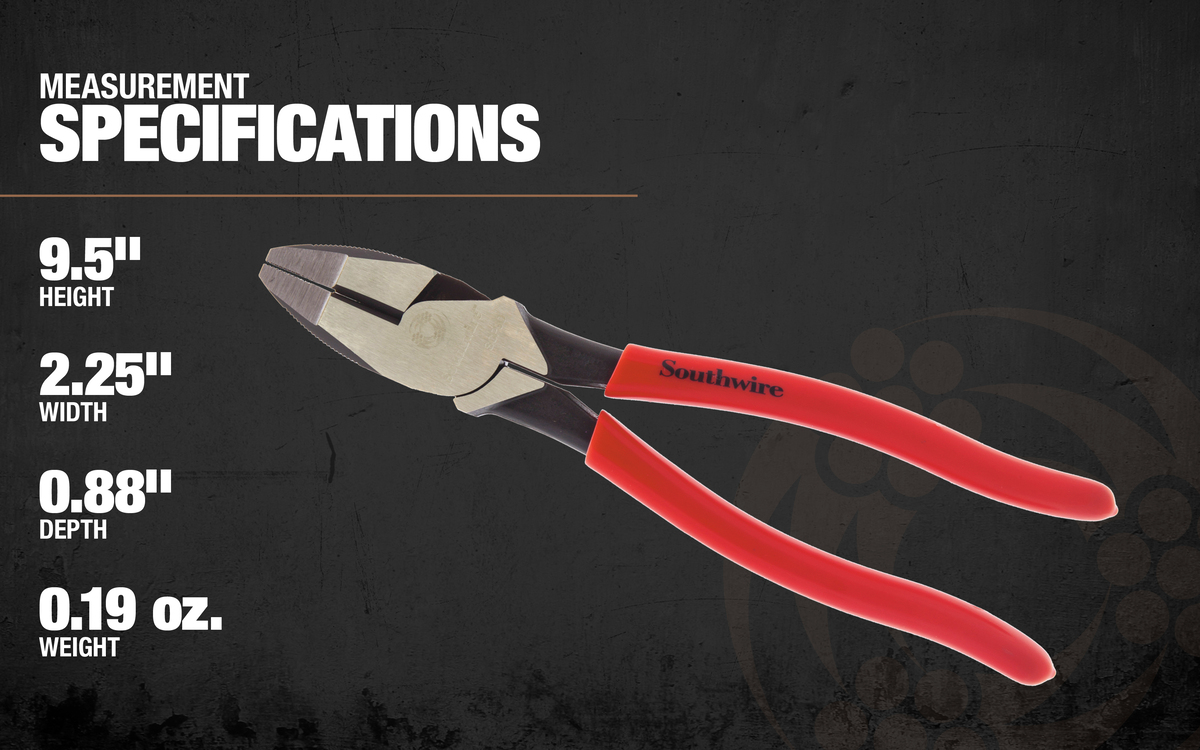 Southwire High-Leverage Linemans 9.5-in Side Cutting Pliers