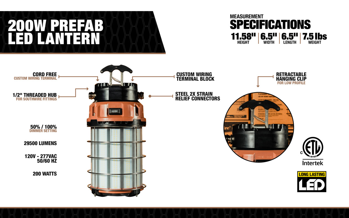 200W PREFAB LED OVERHEAD