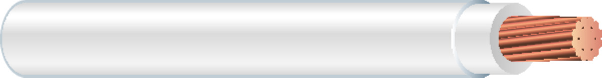 Southwire SIMpull 4-AWG Stranded White Copper THHN Wire (By-the-foot) in  the TFFN & THHN Wire department at