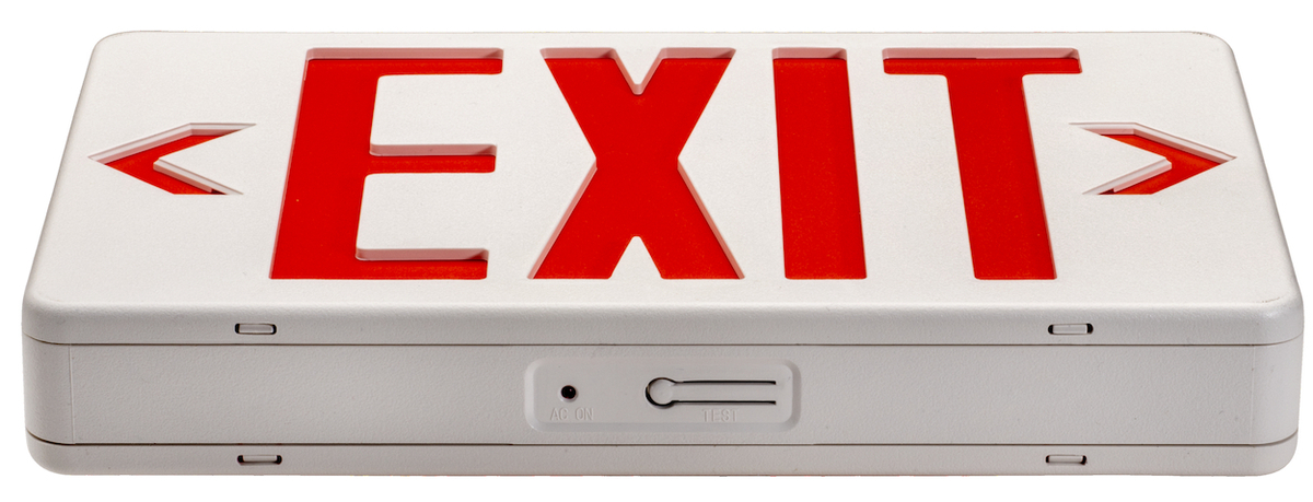 12PK LED RED EXIT W/BATTERY BACK UP