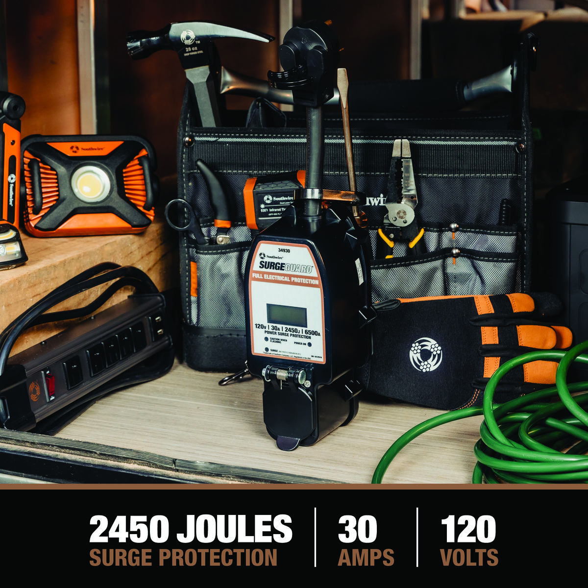 DEFINICIÓN DE SOBRETENSIÓN PORTÁTIL 30A CON MEJORA, O/U, LCD, 30A 120V