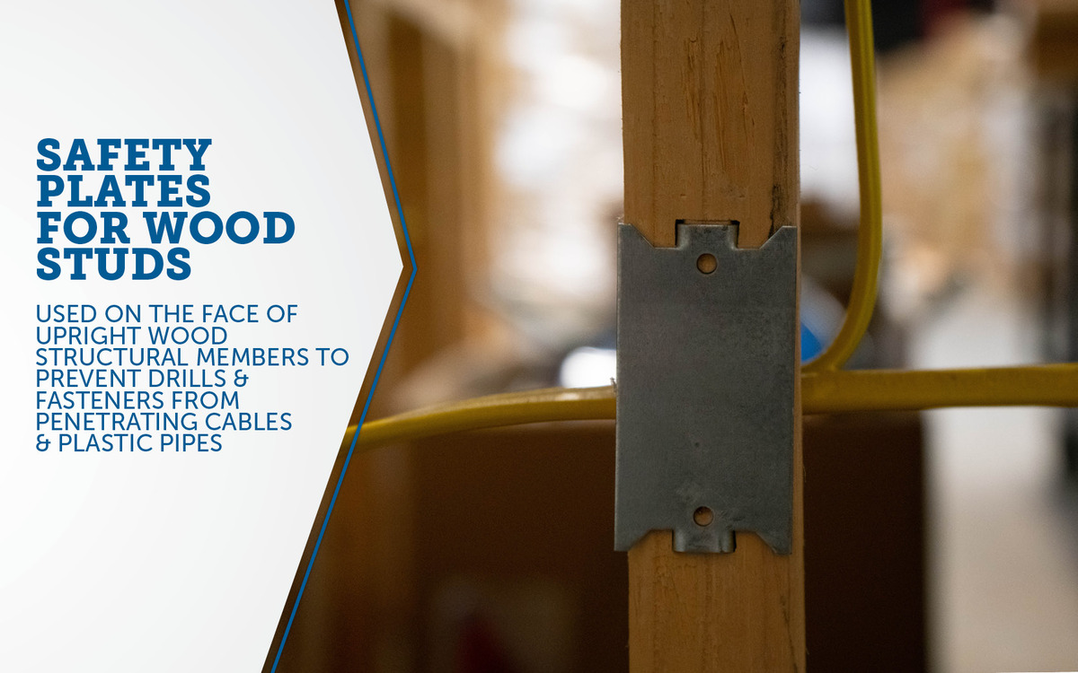 3" X 1-1/2" Press On Cable Protection Plate