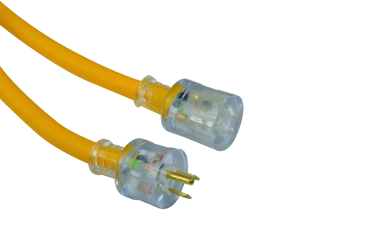 SOUTHWIRE, POLAR SOLAR 14/3 SJEOOW 50' YELLOW OUTDOOR COLD WEATHER EXTENSION CORD WITH POWER LIGHT INDICATOR
