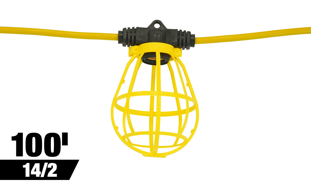 14/2 100' SJTW PLASTIC CAGE STRING LIGHT