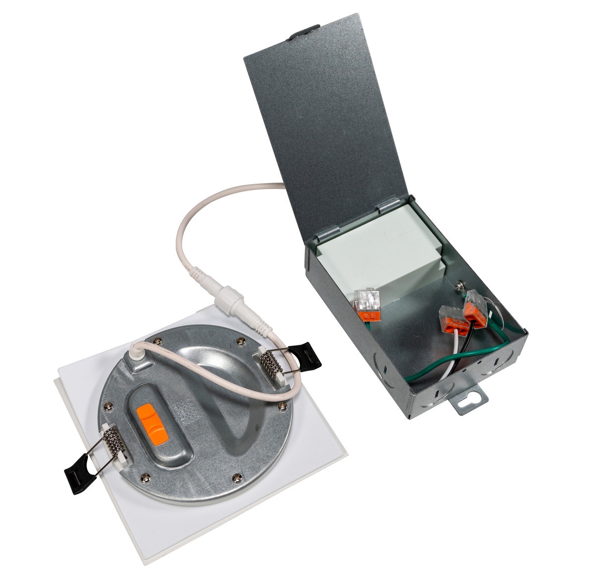 8PK 4" SQ 7W 5CCT SELECT DOWNLIGHT2700K/3000K/3500K/4000K/5000K120V 590L 90CRI DIMMABLE