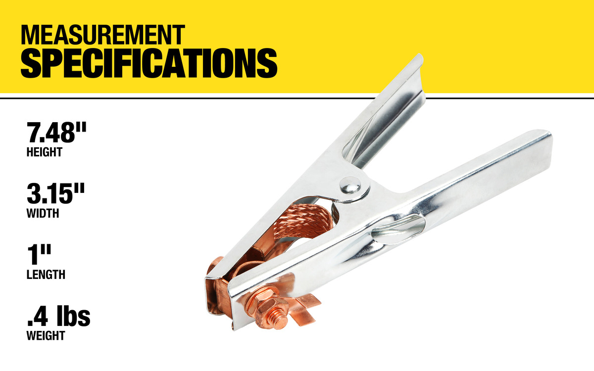 WHT, 500 AMP STEEL GROUND CLAMP