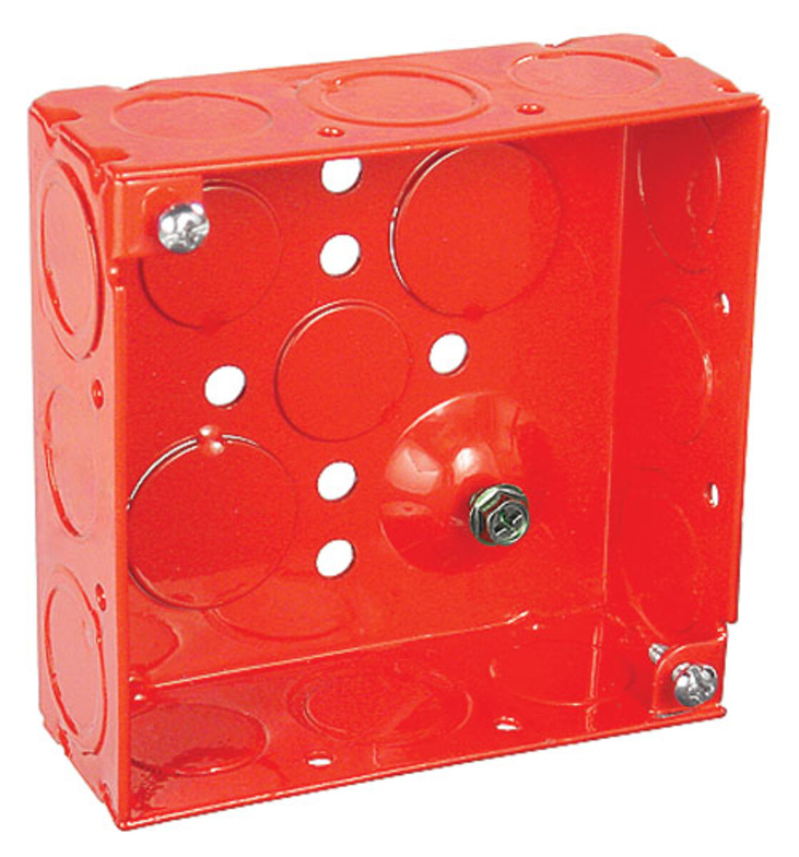 4" Square Life Safety Box, 1-1/2" Deep - Welded, W/Conduit KO's | Southwire