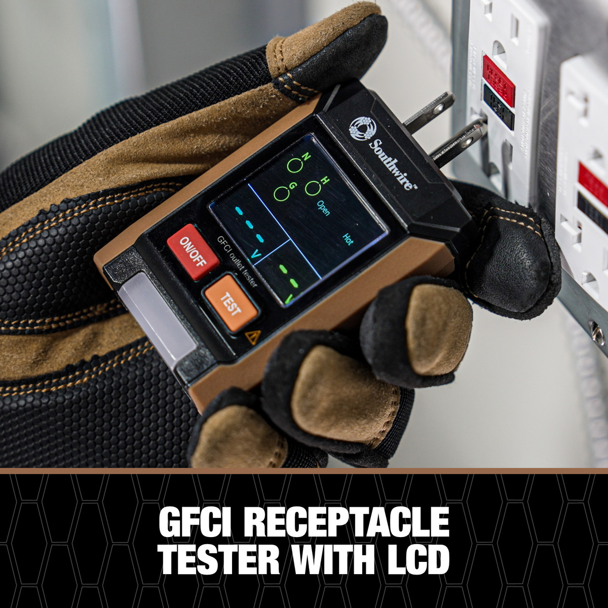 GFCI RECEPTACLE TESTER WITH LCD