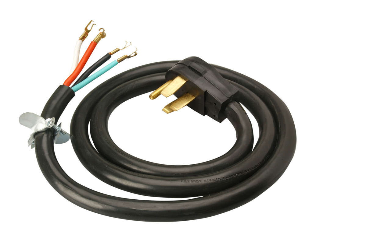 Range Replacement Cord - 6/2-8/2 50-Amp Round SRDT 4-Wire 6' with NEMA ...