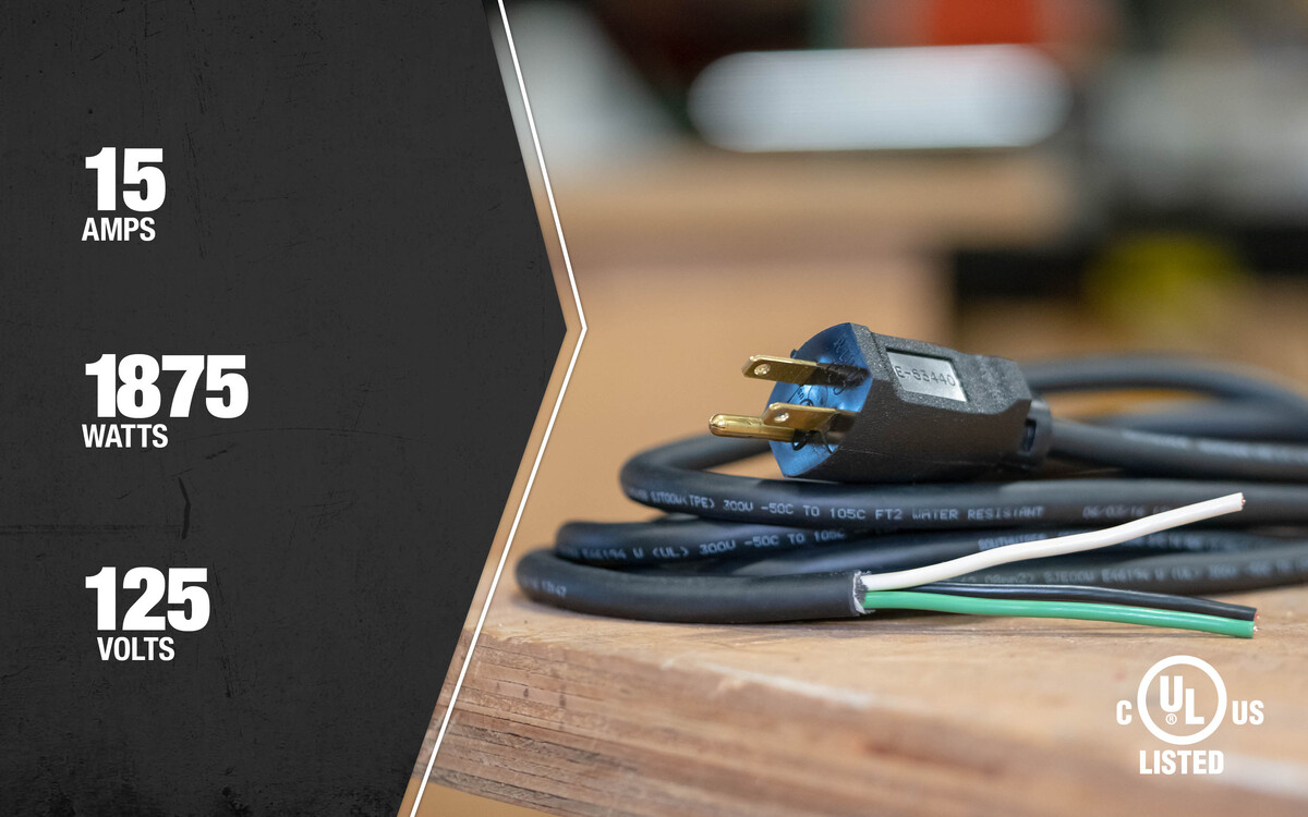 SOUTHWIRE, 14/3 SJEOW 9' BLACK GARAGE AND WORKSHOP REPLACEMENT POWER SUPPLY CORD