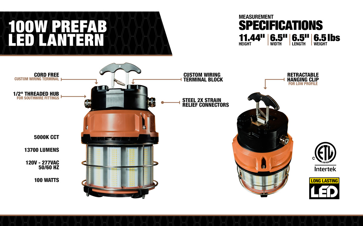100W PREFAB LED OVERHEAD