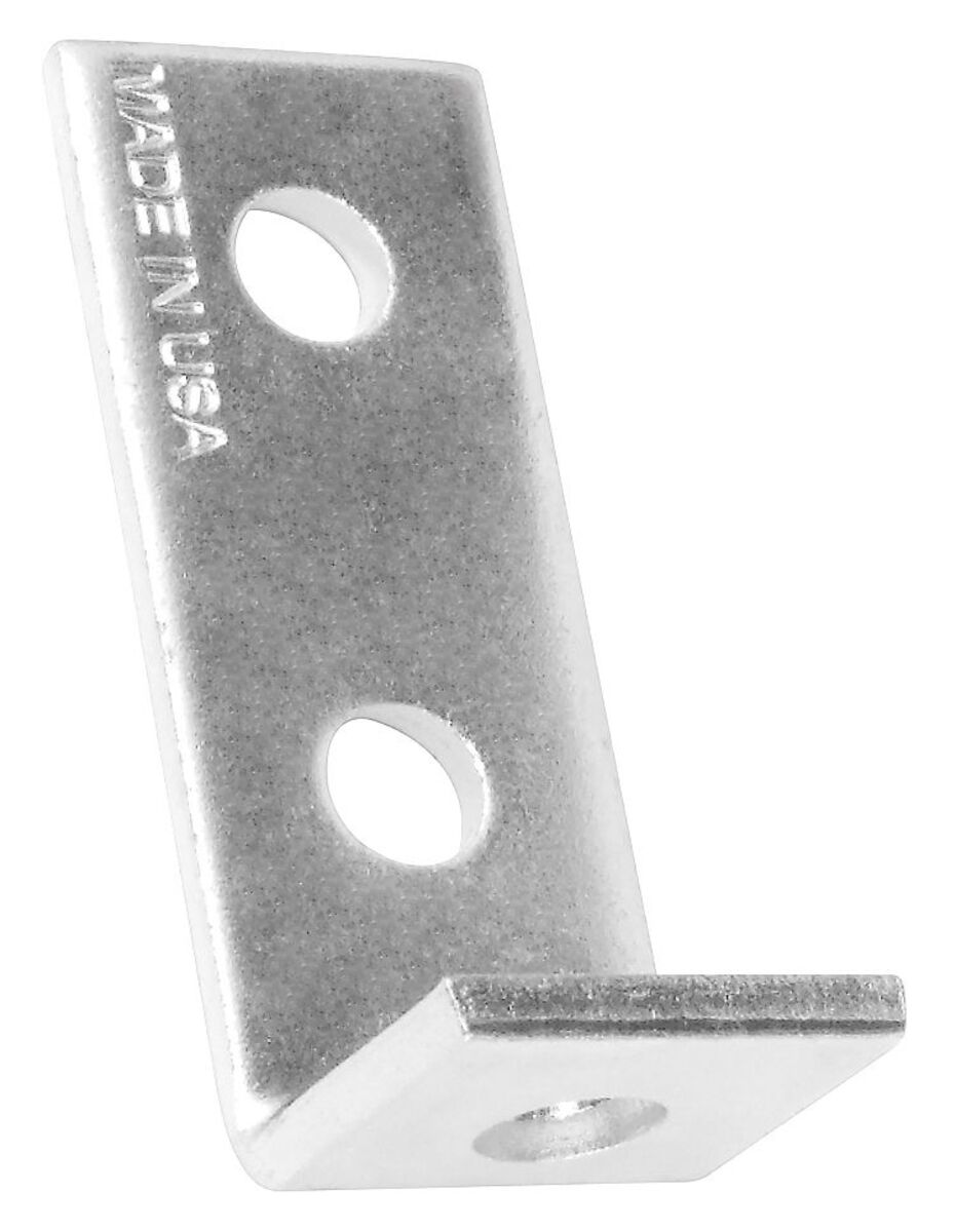 Three-Hole Corner Angle Zinc Plated Steel, 25 Pack
