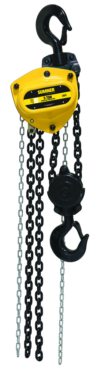 5 Ton Chain Hoist with 15 ft. Chain Fall and overload protection