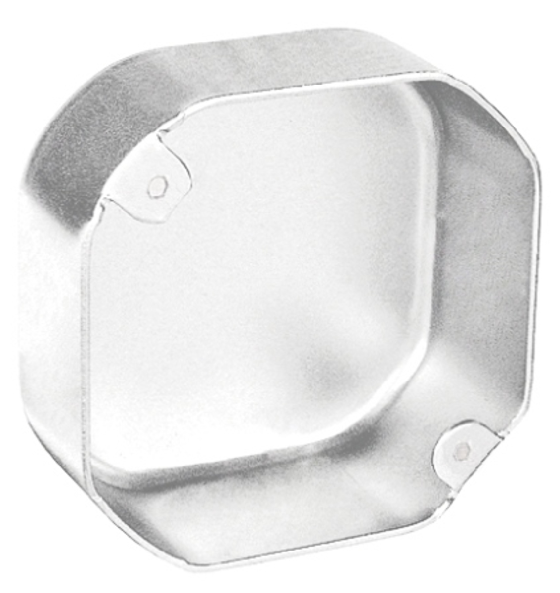 4" Octagon Box, 1-1/2" Deep - Drawn, No Knockouts And Fixture Ears 3-1/2" O.C. - Stainless Steel