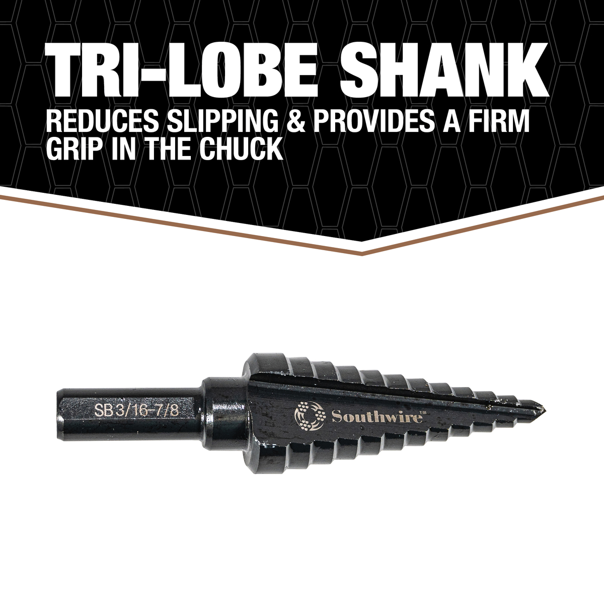 SB3/16-7/8, STEPBIT, DBL STRT FLUTE