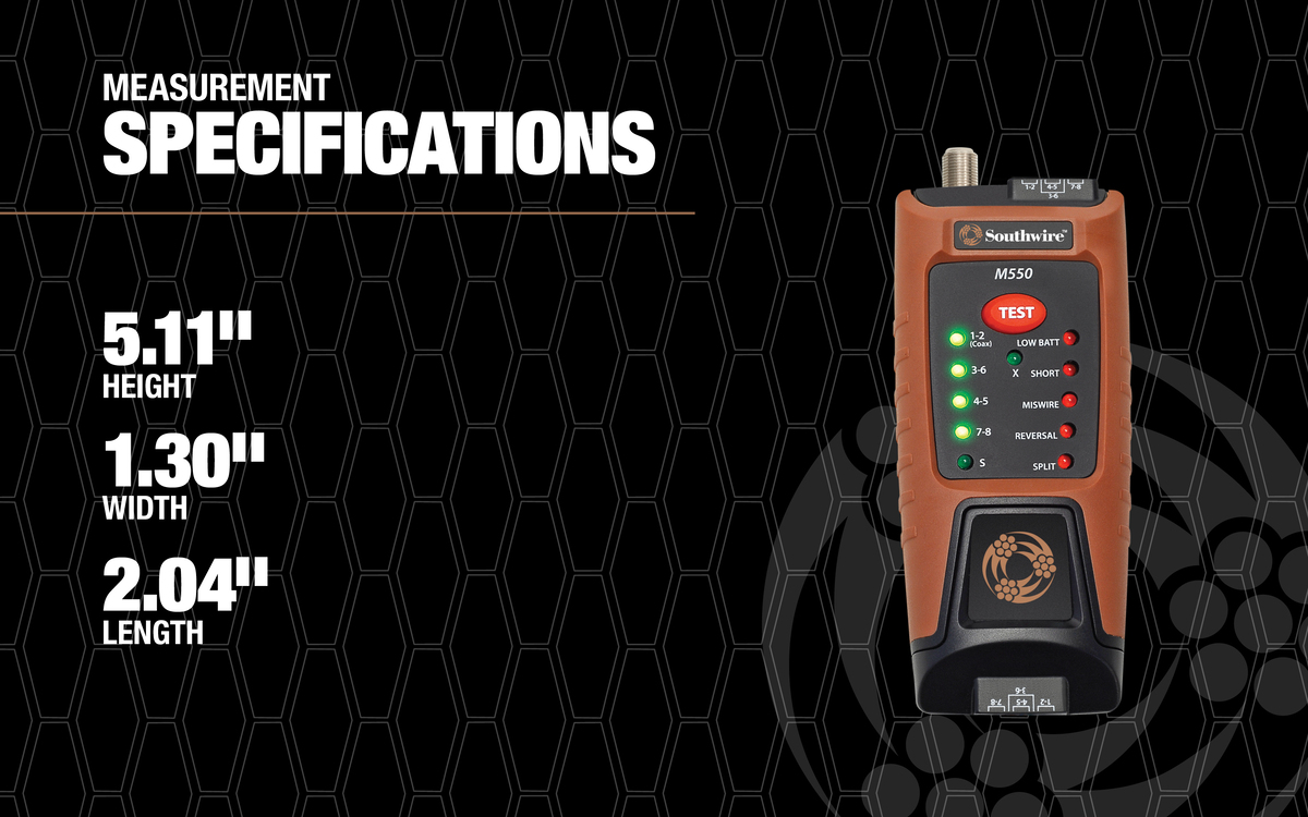 M550 CONTINUITY TESTER FOR DATA & COAX CABLES